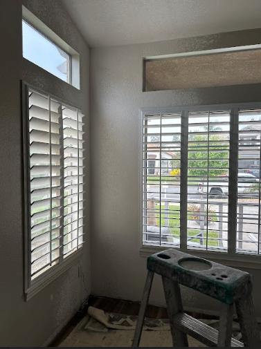 a room being prepped for painting.