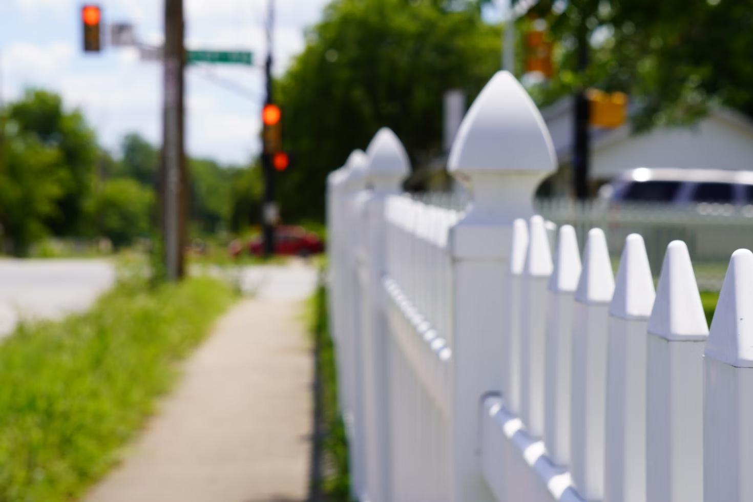 A privacy fence made from Vinyl