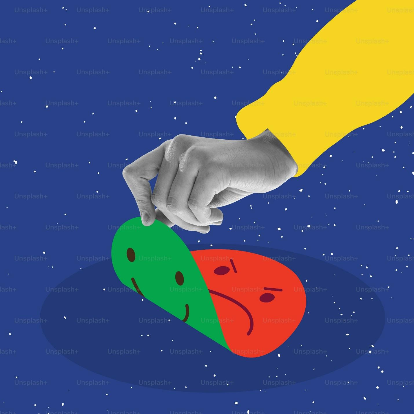 Choosing between positive and negative emotions.