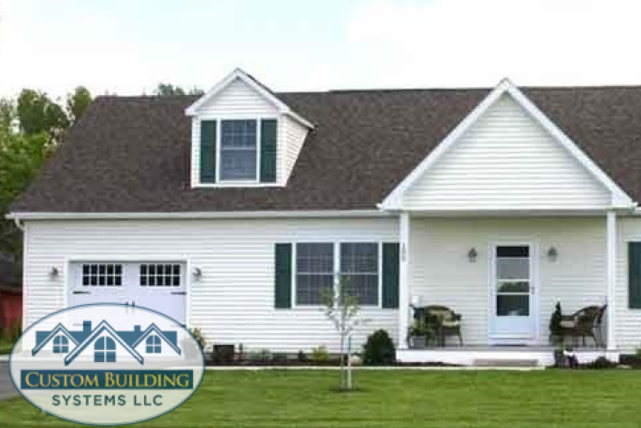 An illustration of a modular home