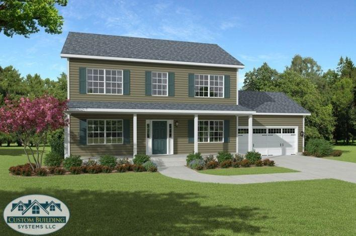 An illustration of a modular home