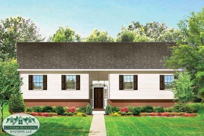 An illustration of a modular home