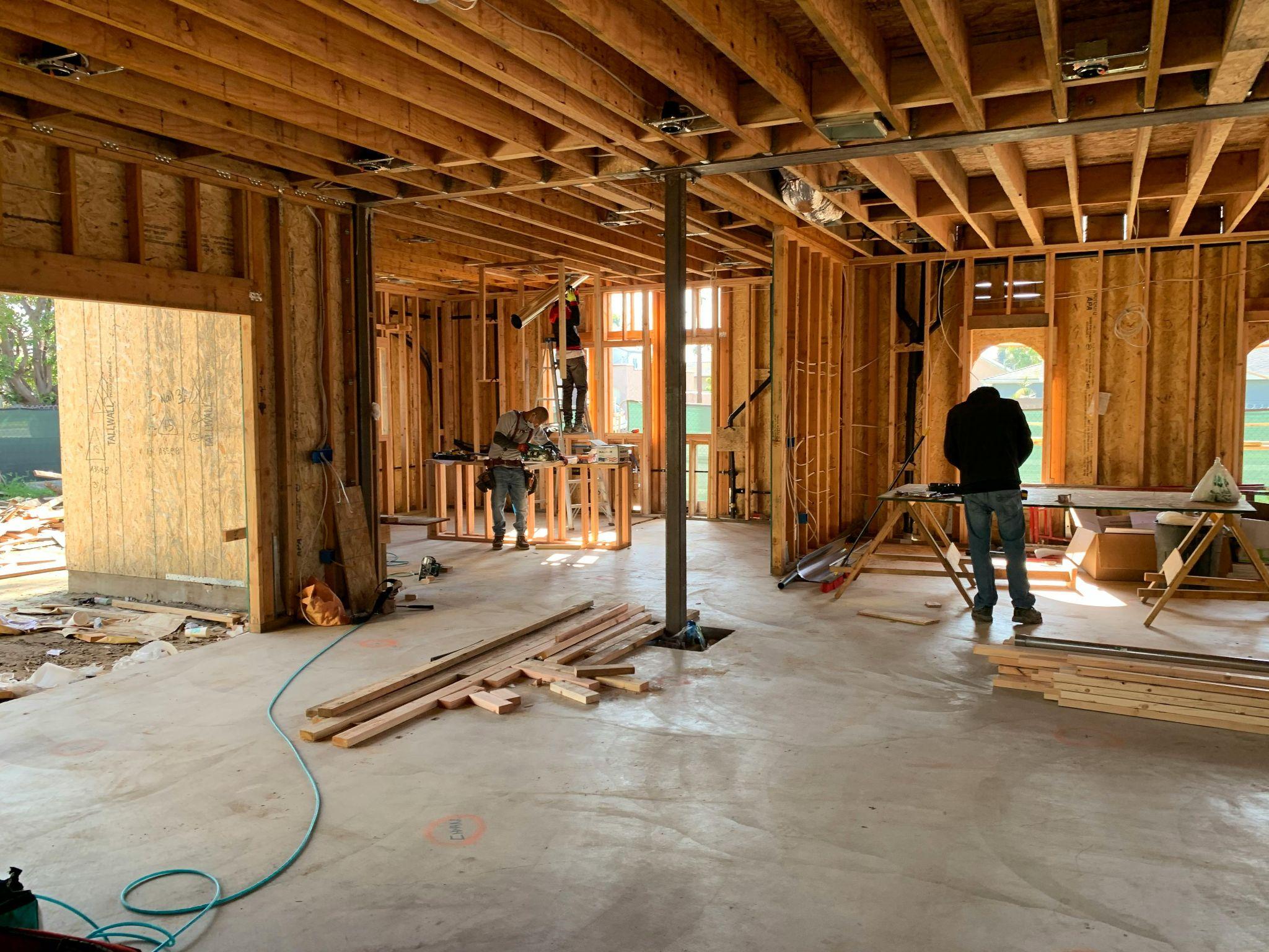 Interior of a property under construction