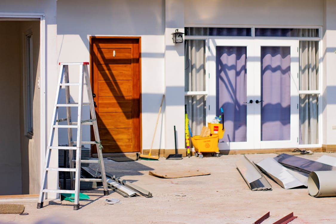 Renovation work being done on a residential property