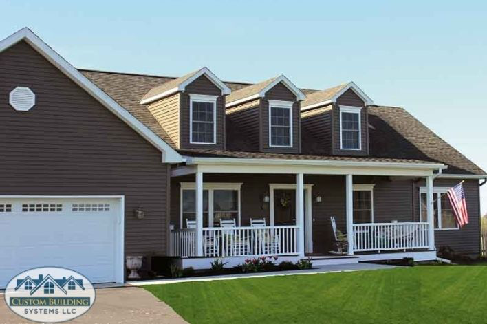 An illustration of a modular home