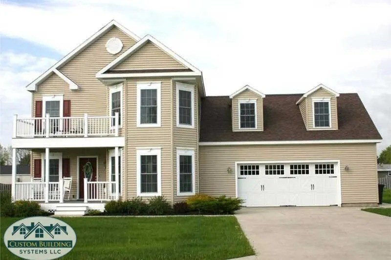 An illustration of a modular home